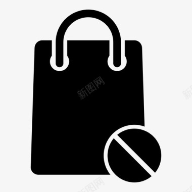 拒绝购物袋购买购物袋图标图标