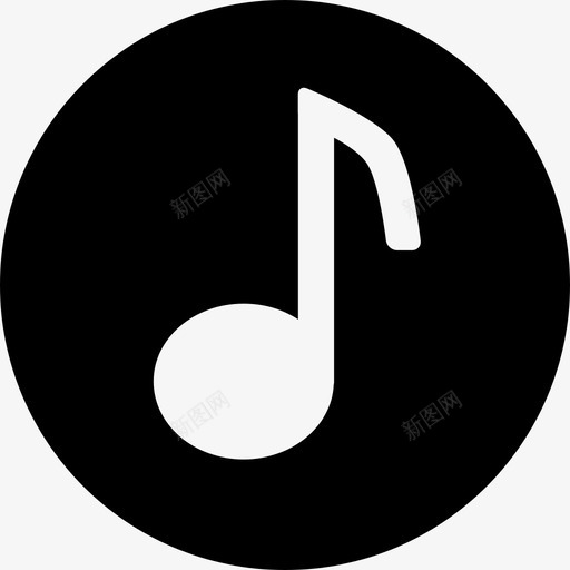 音乐噪音音符图标svg_新图网 https://ixintu.com 噪音 圆形图标 声音 歌曲 音乐 音符
