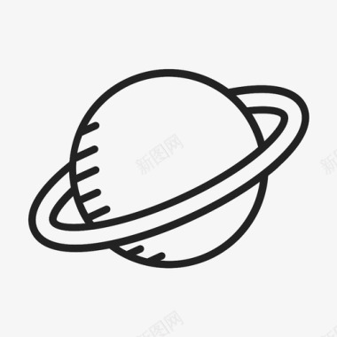 土星宇宙行星图标图标