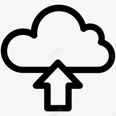 云上传云计算云传输图标图标