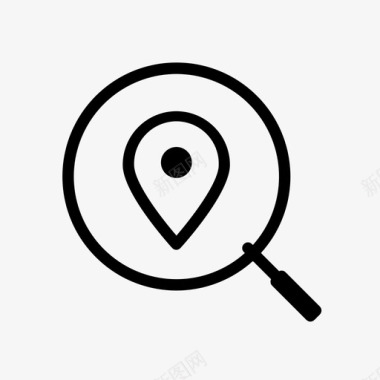 搜索位置放大镜地图图标图标