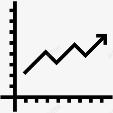 增长图分析图表图标图标