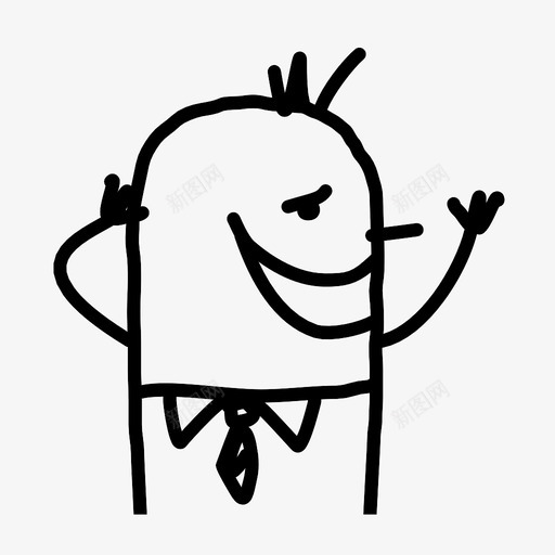 尴尬表情表情符号图标svg_新图网 https://ixintu.com 尴尬 幸福 微笑 手绘 挥手 胜利 表情 表情符号 领带
