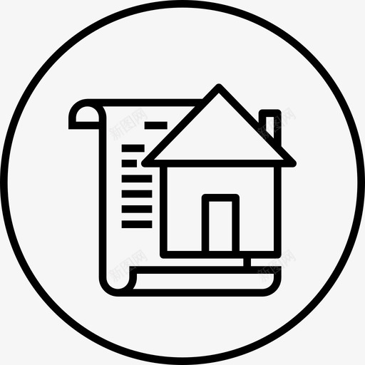 合同协议证书图标svg_新图网 https://ixintu.com 保险 协议 合同 房地产圆线 签名 纸张 证书