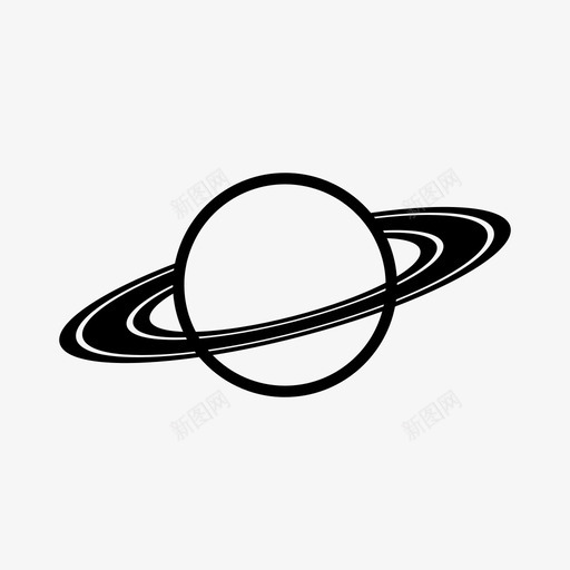 环状行星天文学土星图标svg_新图网 https://ixintu.com 土星 天文学 环状行星