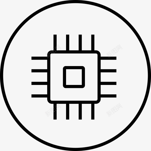 芯片元器件cpu图标svg_新图网 https://ixintu.com cpu 元器件 处理器 汽车服务线轮 硬件 芯片