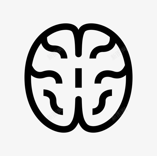 大脑思维医学图标svg_新图网 https://ixintu.com 健康 内脏 医学 医学轮廓图标集 大脑 头脑 思想 思维 愚笨 高层次