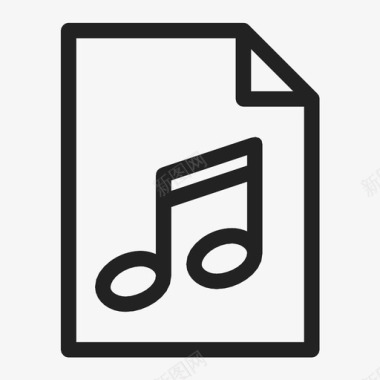 音乐文件音频音符图标图标