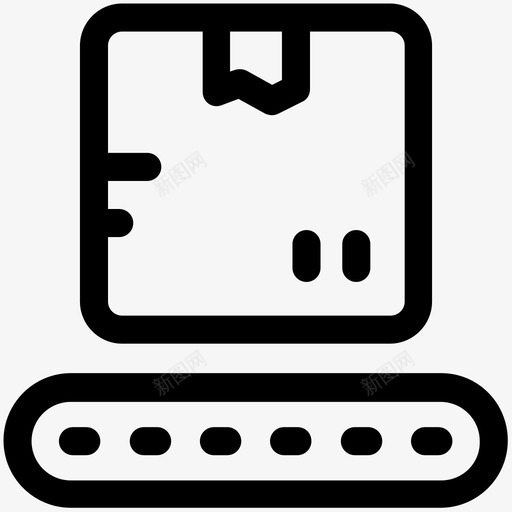 输送带配送箱物流包装图标svg_新图网 https://ixintu.com 全球物流可爱图标 包装分类 物流包装 输送带 运输箱 配送箱