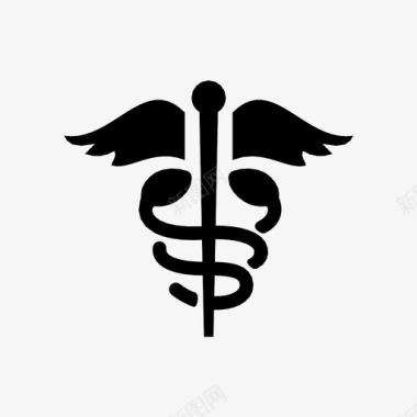 医学符号节杖蛇图标图标