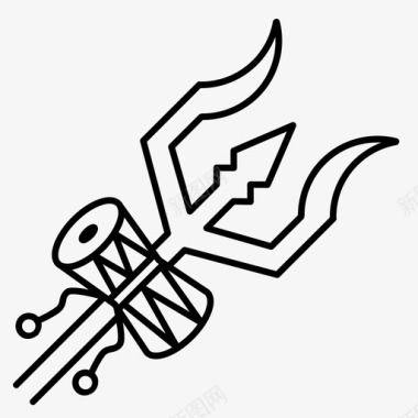 三叉戟湿婆武器图标图标