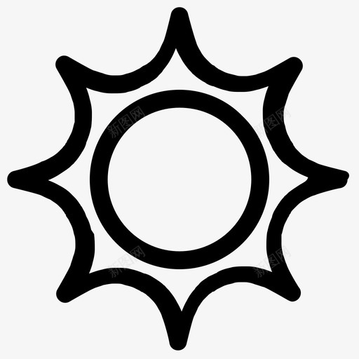 太阳光太空图标svg_新图网 https://ixintu.com 光 太空 太阳 恒星