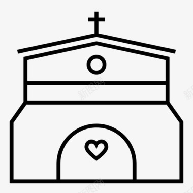 教堂祈祷修女图标图标