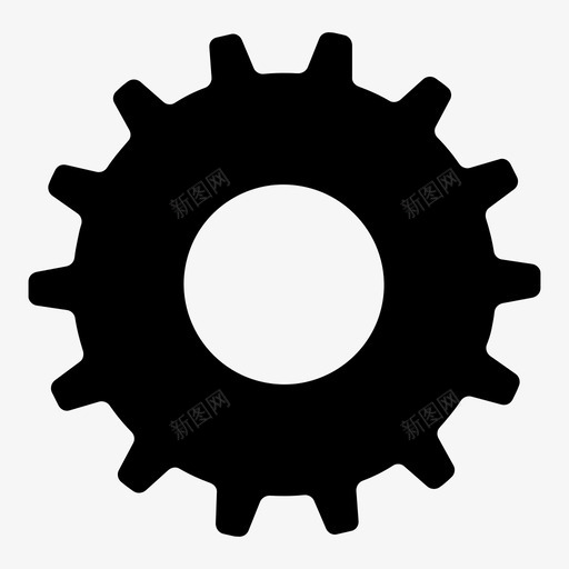 齿轮机器机械图标svg_新图网 https://ixintu.com 工作 工具 技术 机器 机械 运动 齿轮