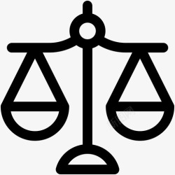 法律可爱正义尺度平衡尺度法庭图标高清图片