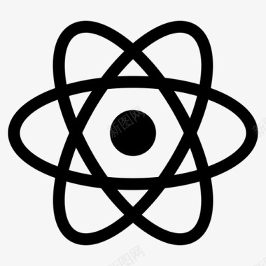 原子化学核图标图标