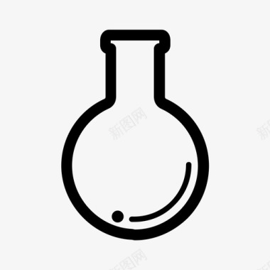 圆底烧瓶化学玻璃器皿图标图标