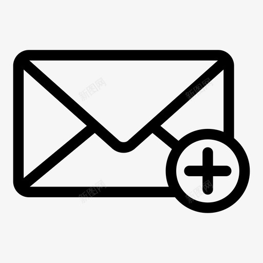 电子邮件添加计算机邮件信封图标svg_新图网 https://ixintu.com 信件 信封 电子邮件添加 计算机邮件 邮寄