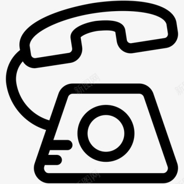 电话电信复古电话图标图标