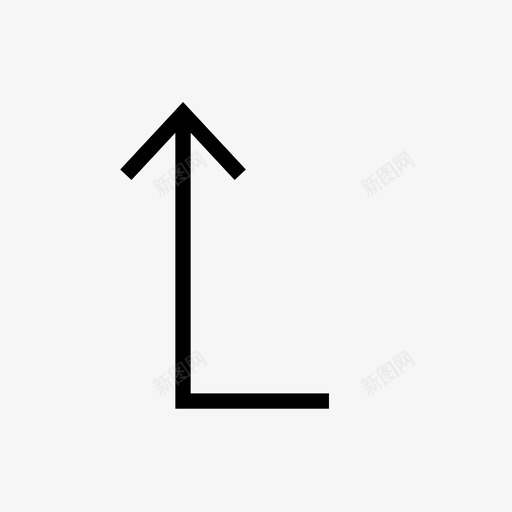 向上左转箭头方向图标svg_新图网 https://ixintu.com 向上左转 完全转弯 方向 直线 移动 箭头 箭头vol1