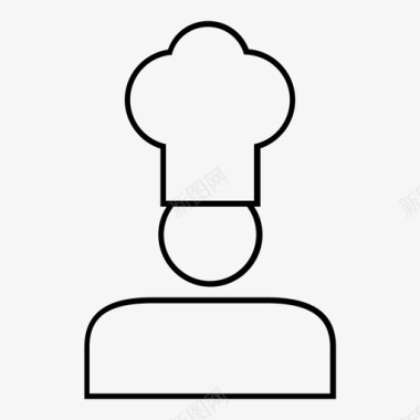厨师厨师帽酒店图标图标