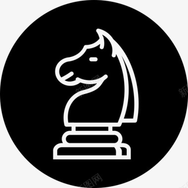 骑士国际象棋游戏图标图标