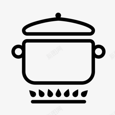 锅煮熟食物图标图标