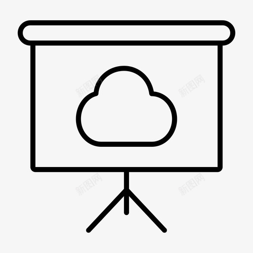 云投影屏大屏幕显示屏图标svg_新图网 https://ixintu.com 云投影屏 在线演示 大屏幕 显示屏 立式屏幕 视频投影