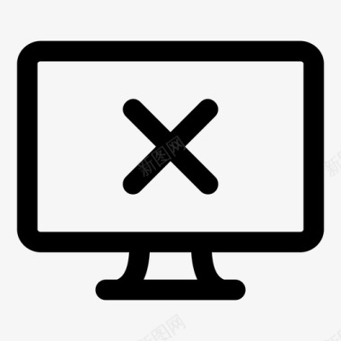 删除监视器计算机屏幕显示计算机图标图标