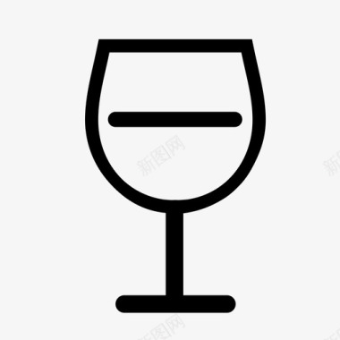 白葡萄酒酒饮料图标图标