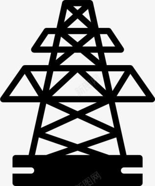 电杆建筑塔架图标图标