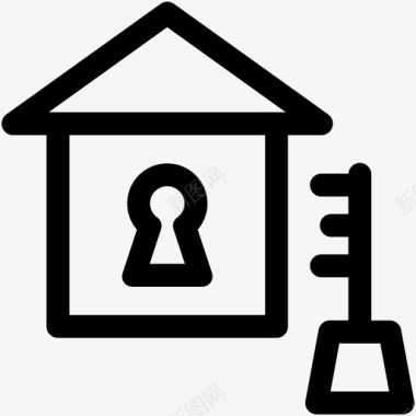 房子安全房子保险钥匙图标图标