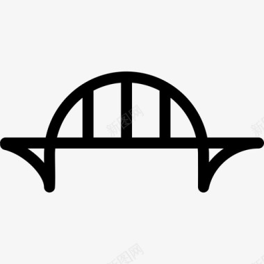 桥建筑连接图标图标