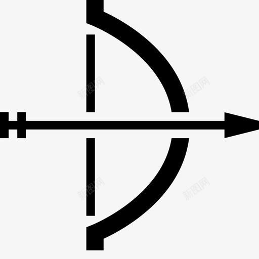 射箭弓箭射击图标svg_新图网 https://ixintu.com 射击 射箭弓 战争 战争和武器铭文 箭