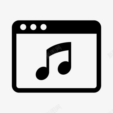 浏览器音乐应用程序音频图标图标