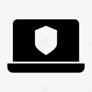 笔记本电脑安全笔记本电脑屏幕上网本图标图标