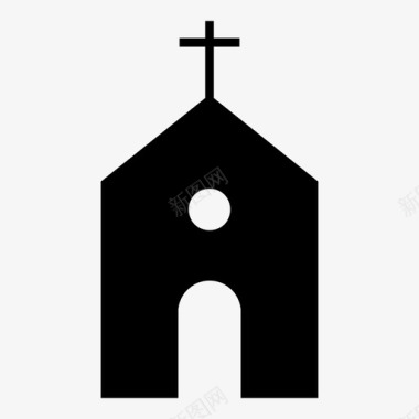 教堂天主教基督徒图标图标
