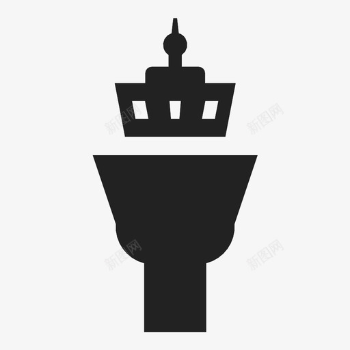机场塔飞机位置图标svg_新图网 https://ixintu.com 位置 旅行 机场塔 飞机
