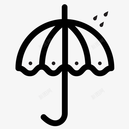 雨伞干燥防护图标svg_新图网 https://ixintu.com 下雨 天气 干燥 防护 雨伞