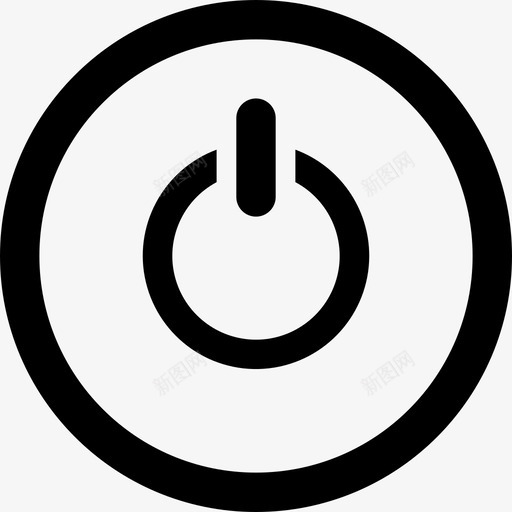 电源开关关闭图标svg_新图网 https://ixintu.com 关闭 关闭按钮 多媒体 开关 打开 打开按钮 电源
