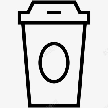 咖啡冲泡饮料吸管杯图标图标