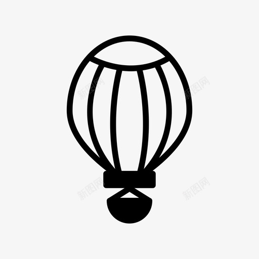 热气球飞行乘坐图标svg_新图网 https://ixintu.com 乘坐 热气球 运输 飞行