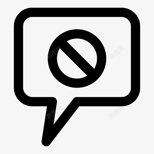 阻止聊天气泡聊天应用程序对话图标svg_新图网 https://ixintu.com 对话 消息 聊天应用程序 语音 阻止聊天气泡