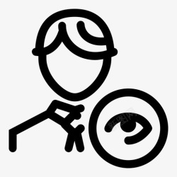睁眼睛用户活动活动用户眼睛图标高清图片