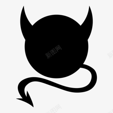 邪恶恶魔魔鬼图标图标