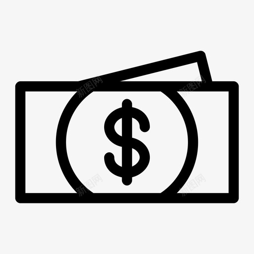 现金银行购买图标svg_新图网 https://ixintu.com 付款 现金 票据 购买 购物媒介 银行