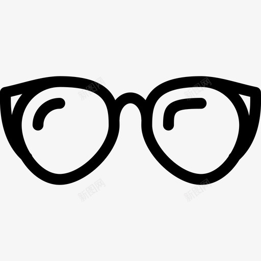 眼镜放大镜视图图标svg_新图网 https://ixintu.com 放大镜 时髦的线条图标 眼镜 视图