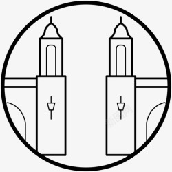 威尼斯城威尼斯城市地标图标高清图片