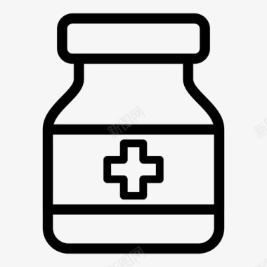 药品瓶子保健图标图标