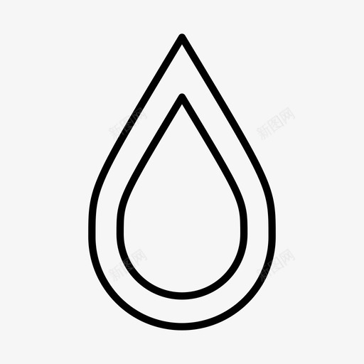 水滴轮廓雨水滴图标svg_新图网 https://ixintu.com 水位 水滴 水滴轮廓 雨